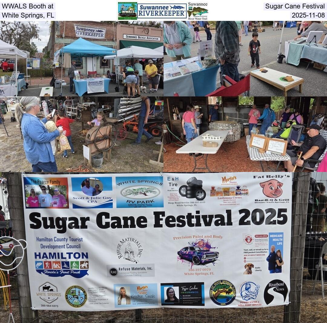 WWALS Booth at Sugar Cane Festival, White Springs, FL, 2025-11-08