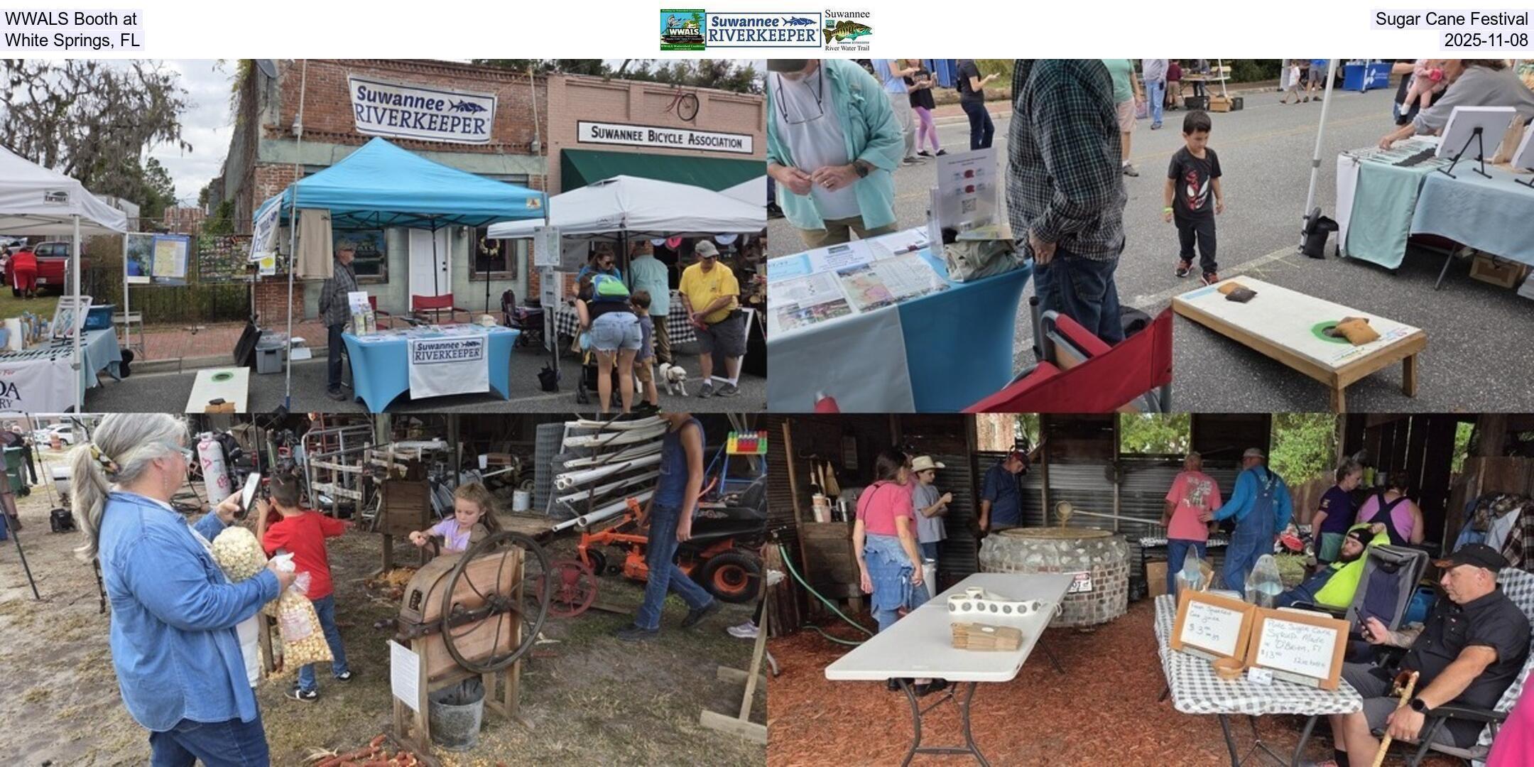 WWALS Booth at Sugar Cane Festival, White Springs, FL, 2025-11-08