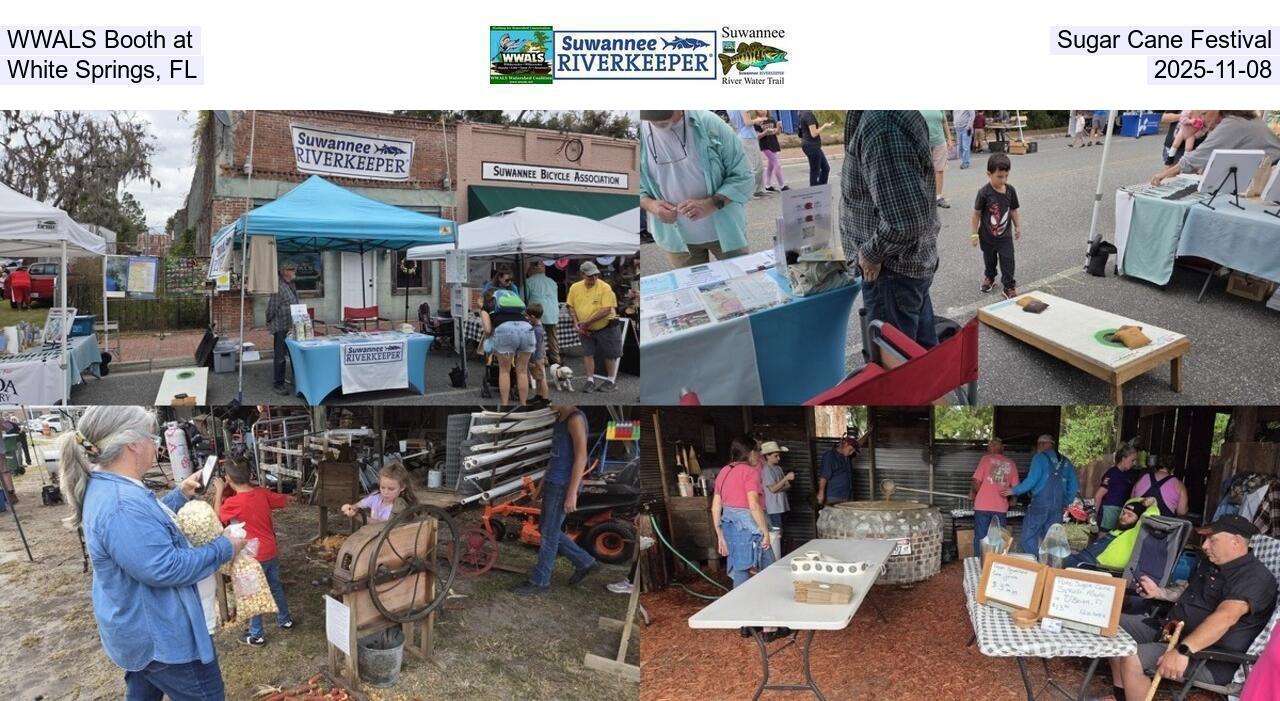 WWALS Booth at Sugar Cane Festival, White Springs, FL, 2025-11-08