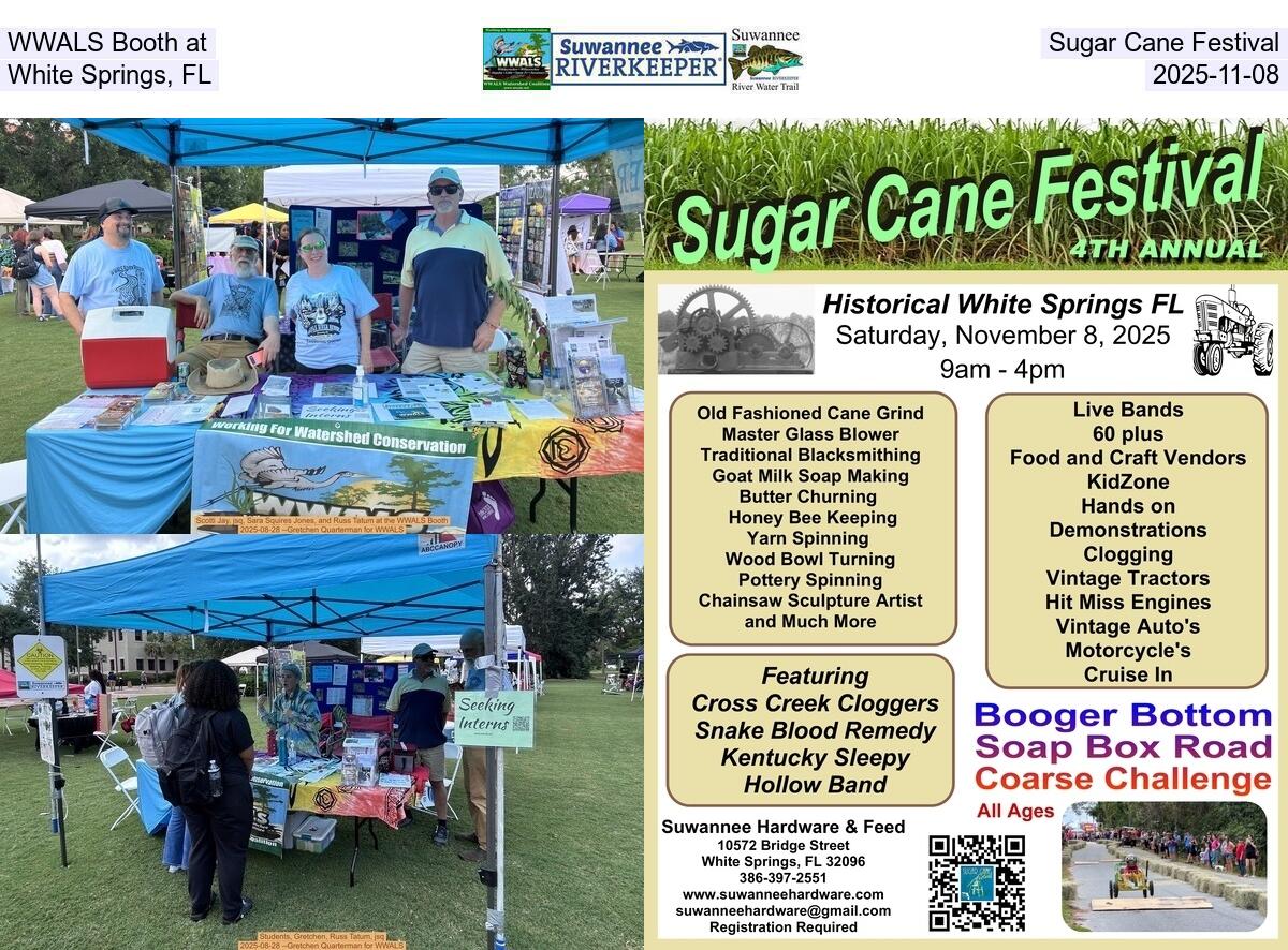 [WWALS Booth at Sugar Cane Festival, White Springs, FL, 2025-11-08]