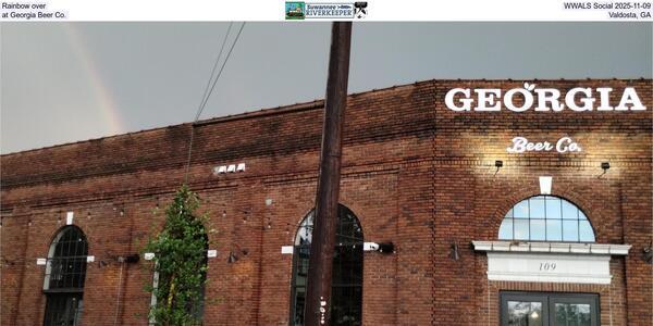 Rainbow over WWALS Social 2025-11-09, at Georgia Beer Co., Valdosta, GA