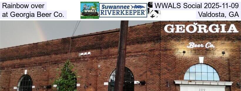 Rainbow over WWALS Social 2025-11-09, at Georgia Beer Co., Valdosta, GA