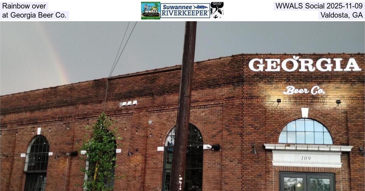 [Rainbow over WWALS Social 2025-11-09, at Georgia Beer Co., Valdosta, GA]