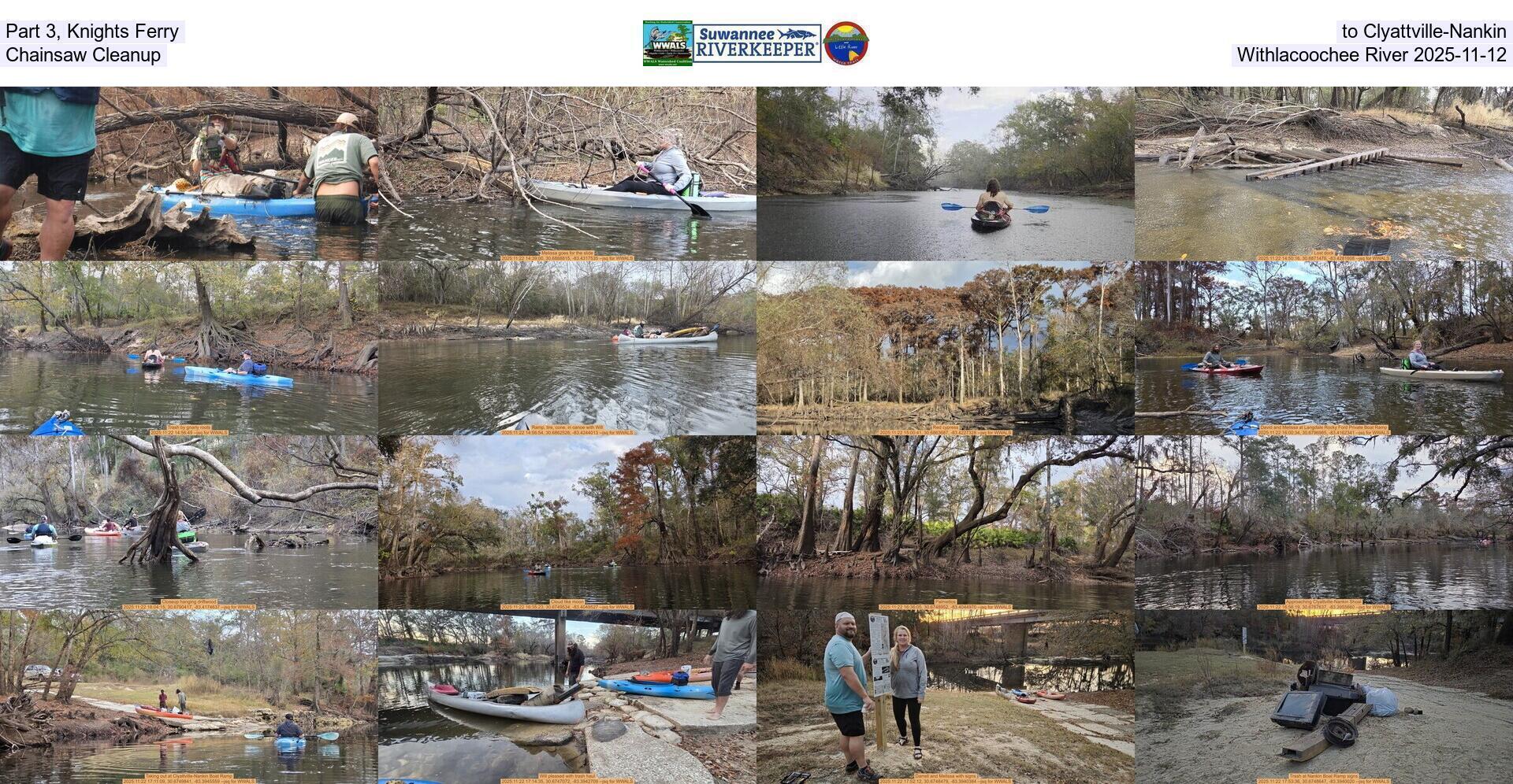 Part 3, Knights Ferry to Clyattville-Nankin, Chainsaw Cleanup, Withlacoochee River 2025-11-12
