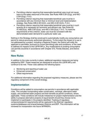 [New Rules; Implementation]