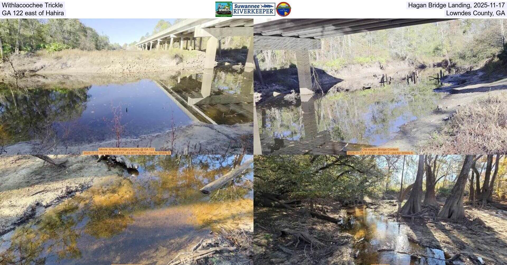 Withlacoochee Trickle, Hagan Bridge Landing, 2025-11-17, GA 122 east of Hahira, Lowndes County, GA