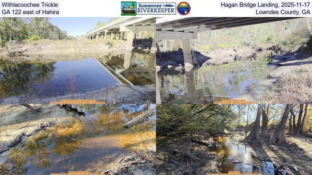 Withlacoochee Trickle, Hagan Bridge Landing, 2025-11-17, GA 122 east of Hahira, Lowndes County, GA