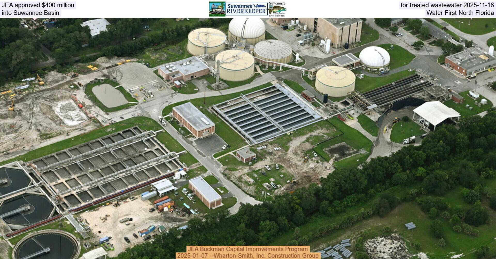 JEA approved $400 million for treated wastewater 2025-11-18 into Suwannee Basin, Water First North Florida