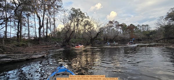[Bend to the right near Redland Creek, 2025:11:22 16:50:51, 30.6773934, -83.3962368 --jsq for WWALS]