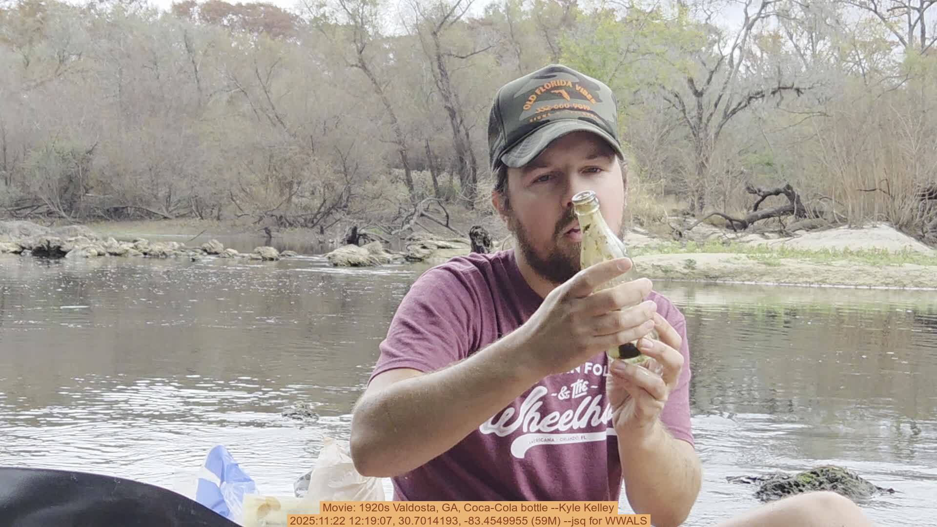 Movie: 1920s Valdosta, GA, Coca-Cola bottle --Kyle Kelley, 2025:11:22 12:19:07, 30.7014193, -83.4549955 (59M) --jsq for WWALS