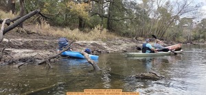 [Melissa paddles off with the prize, 2025:11:22 12:00:44, 30.7029850, -83.4532908 --jsq for WWALS]