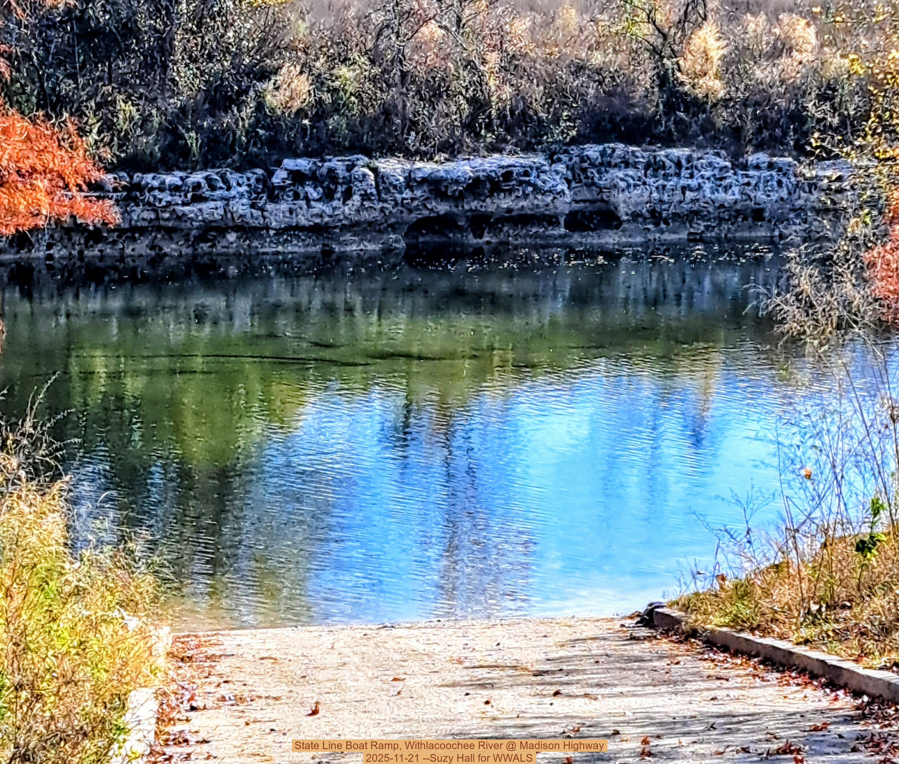 State Line Boat Ramp, Withlacoochee River @ Madison Highway 2025-11-21 --Suzy Hall for WWALS