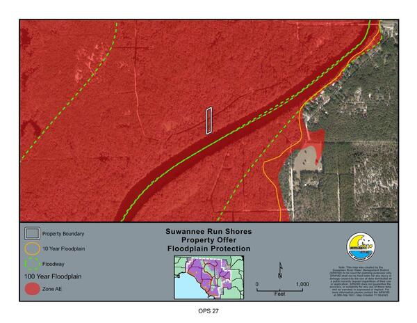 Map: Suwannee Run Shores Floodplain Protection