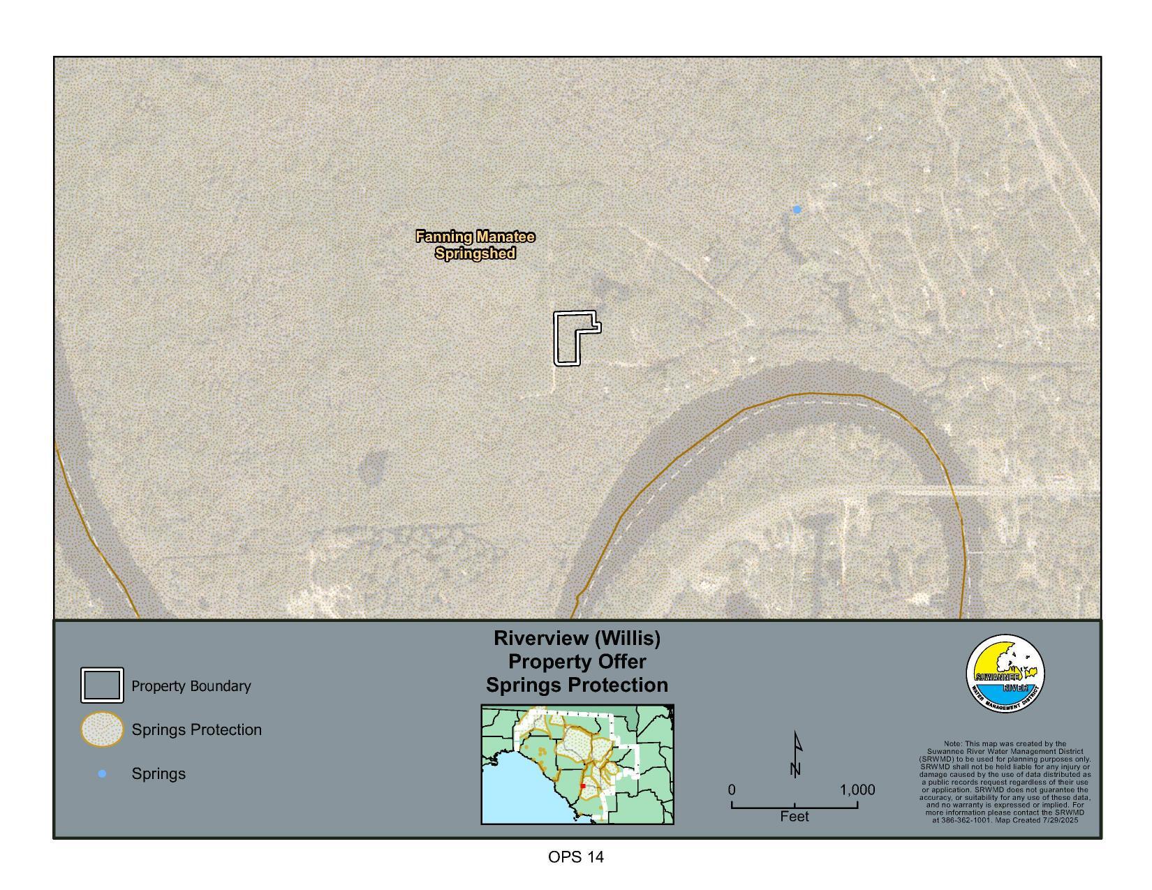 Map: Riverview (Willis) Springs Protection