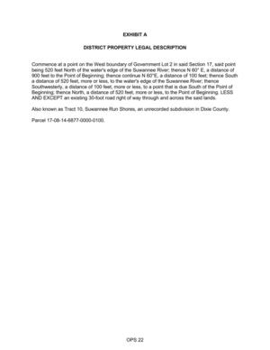 [DISTRICT PROPERTY LEGAL DESCRIPTION]