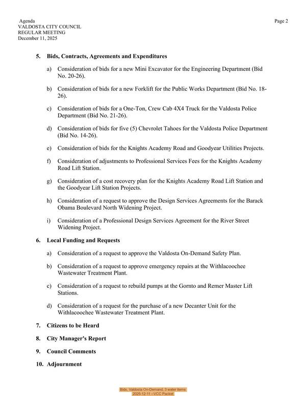 [Bids, Valdosta On-Demand, 3 water items, 2025-12-11 --VCC Packet]