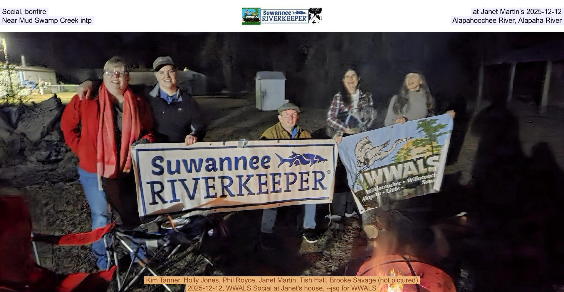 Social, bonfire, at Janet Martin's 2025-12-12, Near Mud Swamp Creek intp, Alapahoochee River, Alapaha River