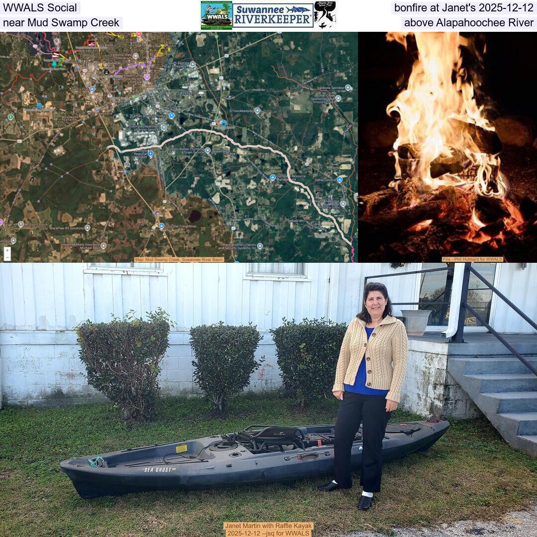 WWALS Social, bonfire at Janet's, near Mud Swamp Creek, above Alapahoochee River