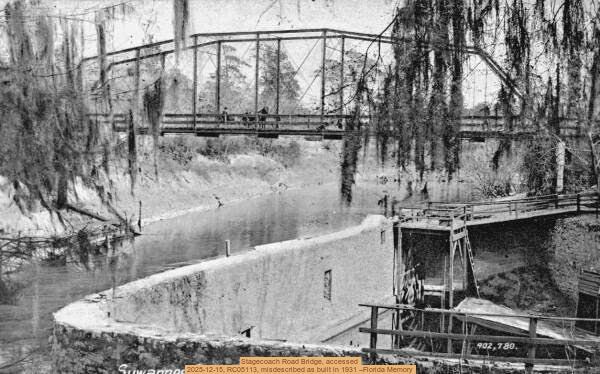 [Stagecoach Road Bridge, accessed 2025-12-15, RC05113, mislabeled as built in 1931 --Florida Memory]