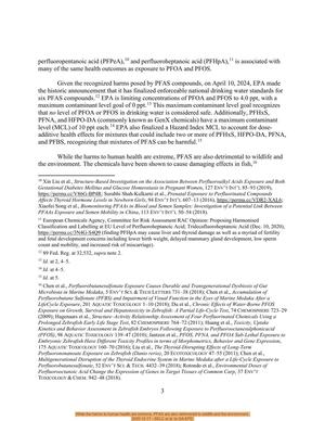 [While the harms to human health are extreme, PFAS are also detrimental to wildlife and the environment. 2025-12-17 --SELC et al. to GA-EPD]