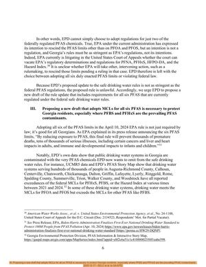 [III. Proposing a new draft that adopts MCLs for all six PFAS is necessary to protect Georgia residents, especially where PFBS and PFHxS are the prevailing PFAS contaminants. 2025-12-17 --SELC et al. to GA-EPD]