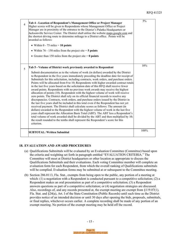 Page 15, 2025-07-28 --SJRWMD RFQ 41325