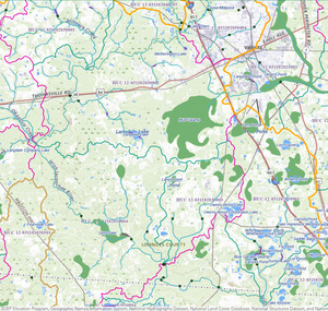 [Map: Bevel Creek, HUC 12-0311-02030901, 2025-12-20 --USGS The National Map]