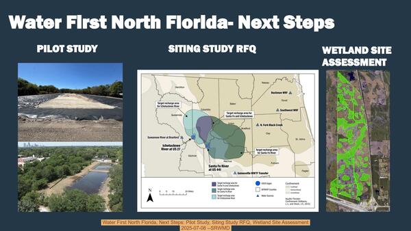 [Water First North Florida, Next Steps: Pilot Study, Siting Study RFQ, Wetland Site Assessment, 2025-07-08 --SRWMD]