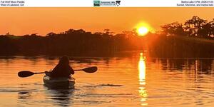 [Full Wolf Moon Paddle, Banks Lake 5 PM, 2026-01-03, West of Lakeland, GA, Sunset, Moonrise, and maybe bats]