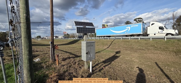 [Crossing I-75, Valdosta Force Main, 2026:01:09 15:49:44, 30.8295336, -83.3235724 --jsq for WWALS]