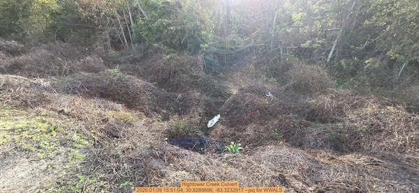 [Hightower Creek Culvert, 2026:01:09 15:51:04, 30.8289696, -83.3232917 --jsq for WWALS]