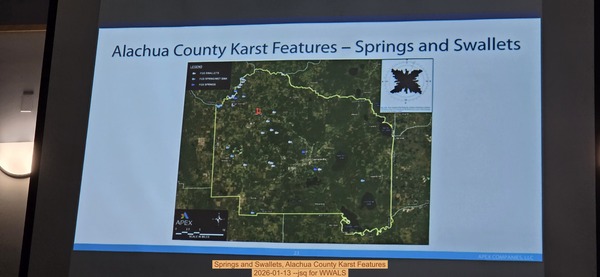[Springs and Swallets, Alachua County Karst Features, 2026-01-13 --jsq for WWALS]
