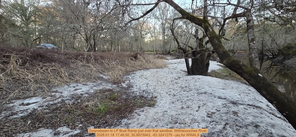 [Downstream to LP Boat Ramp just over that sandbar, Withlacoochee River, 2026:01:18 17:46:50, 30.8875943, -83.3241279 --jsq for WWALS]