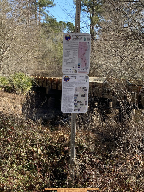 [WLRWT Signs, Franklinville, Withlacoochee River @ Frankinville Road 2026-01-22 --Cindy Vedas for WWALS]