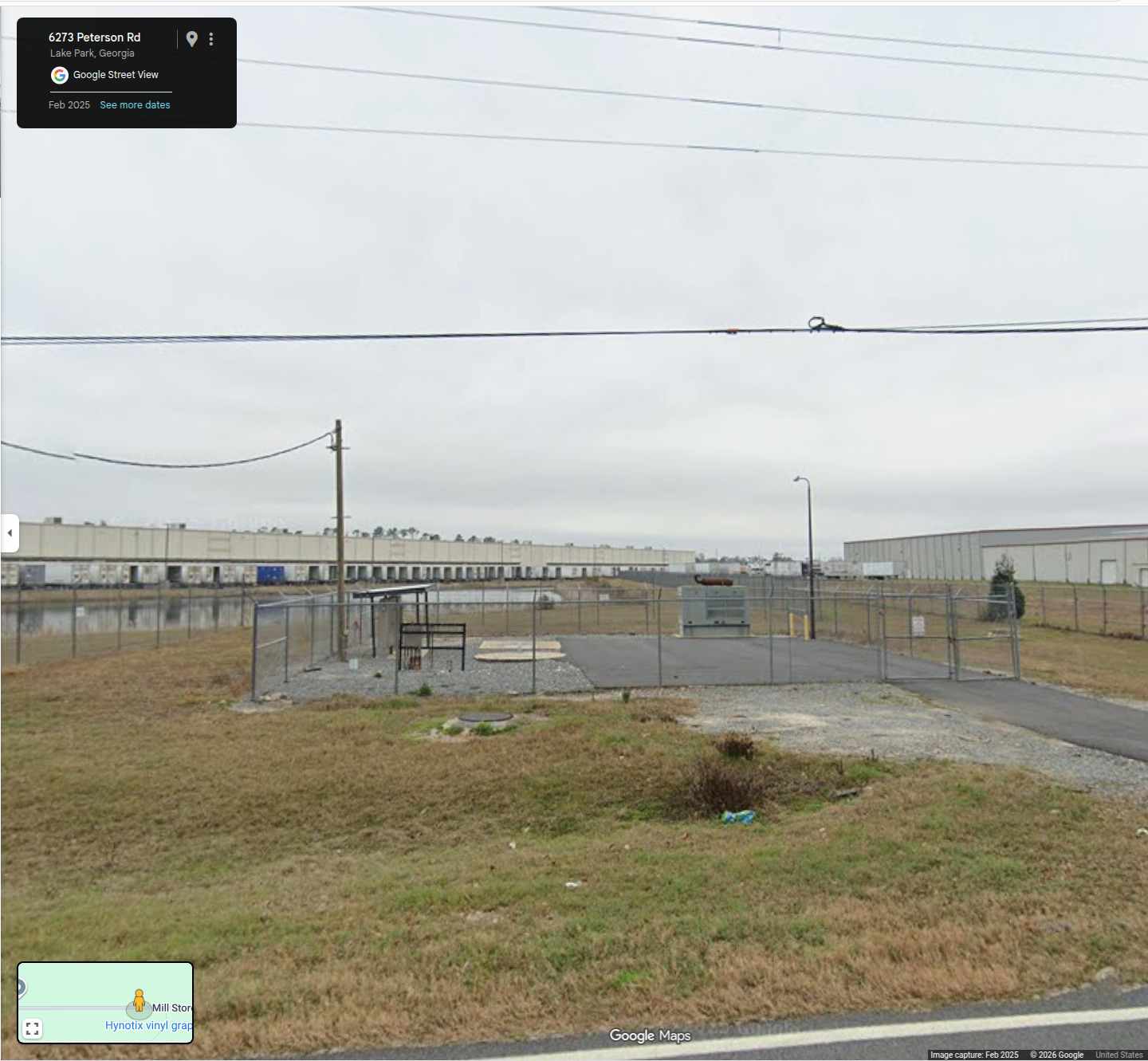 Roadway Lift Station, Peterson Road, 2026-01-24 --Google Street View