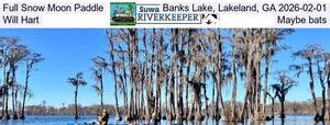 [Full Snow Moon Paddle, Banks Lake, Lakeland, GA 2026-02-01, Will Hart, Maybe bats]