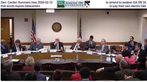 [Sen. Carden Summers tries 2026-02-12, to amend to weaken GA SB 34, that would require datacenters to pay their own electric bills]