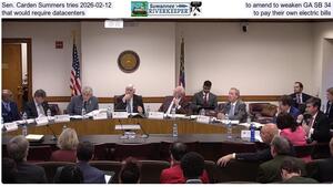 [Sen. Carden Summers tries 2026-02-12, to amend to weaken GA SB 34, that would require datacenters to pay their own electric bills]