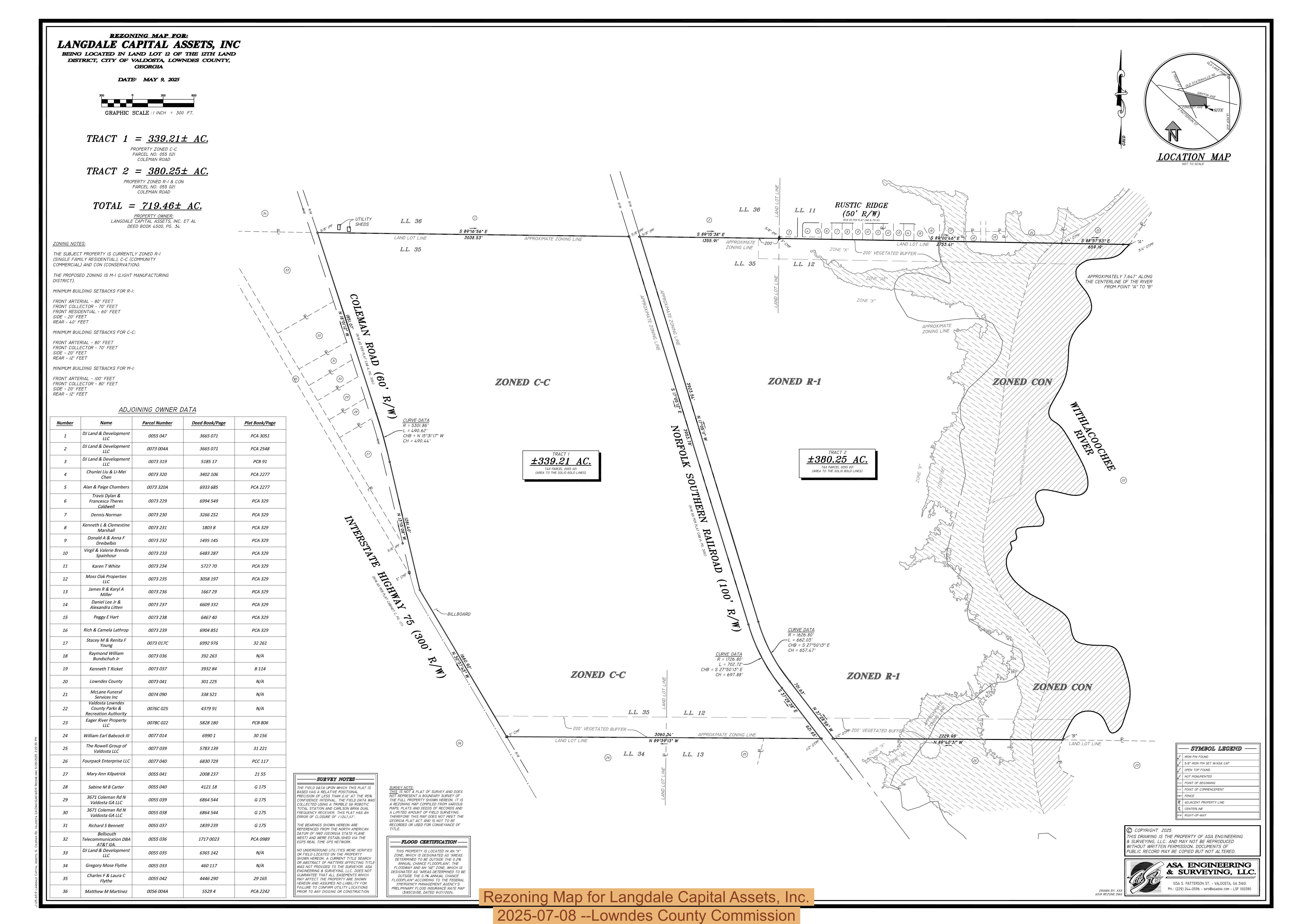Rezoning Map for Langdale Capital Assets, Inc.