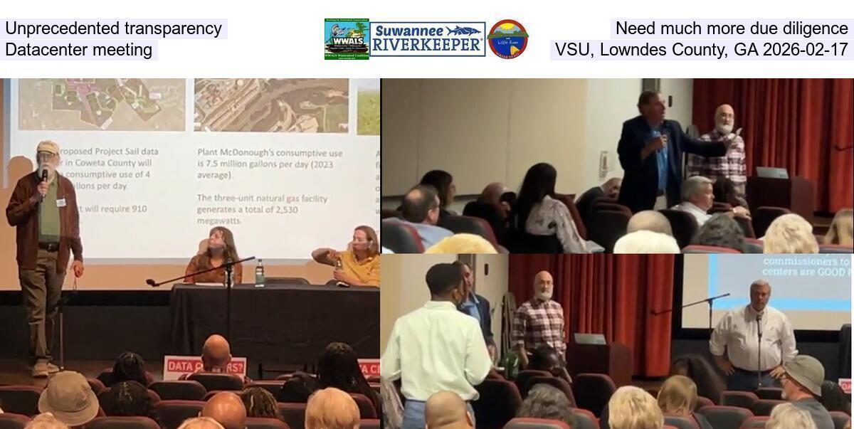 [Unprecedented transparency, Need much more due diligence, Datacenter meeting, VSU, Lowndes County, GA 2026-02-17]