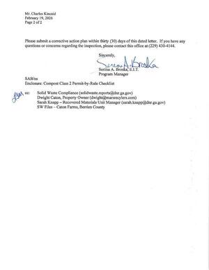 [Please submit a corrective action plan within thirty (30) days of this dated letter.]