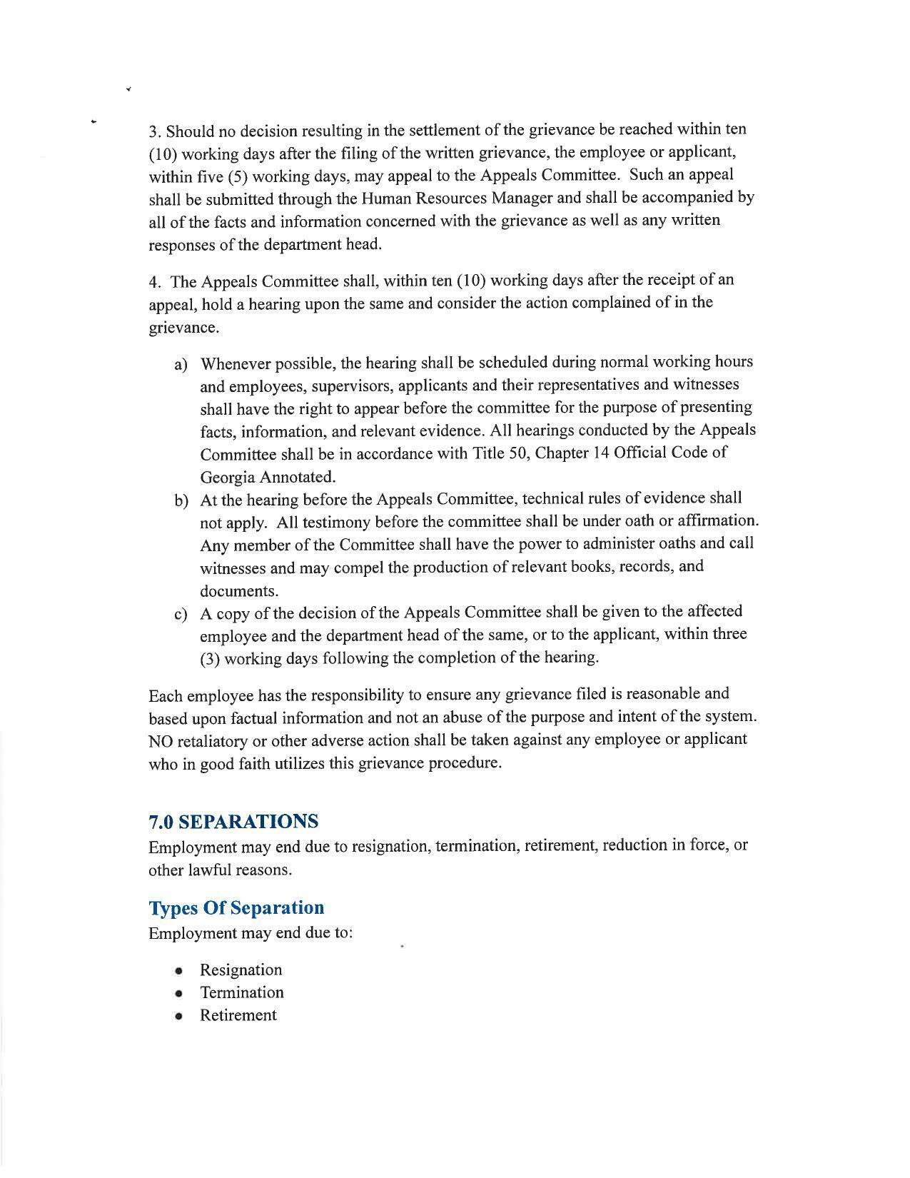 Committee shall be in accordance with Title 50, Chapter 14 Official Code of