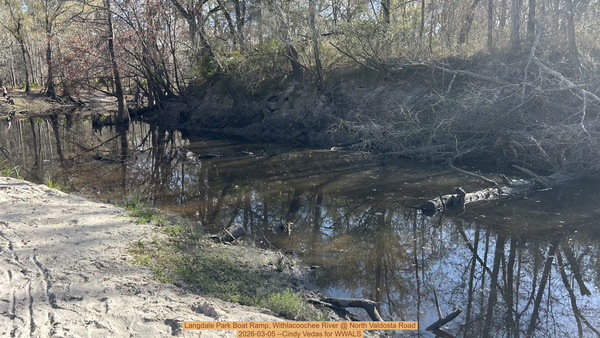 [Langdale Park Boat Ramp, Withlacoochee River @ North Valdosta Road 2026-03-05 --Cindy Vedas for WWALS]