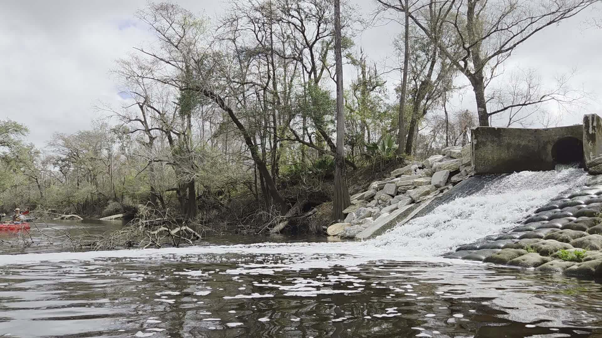 Movie: Paddlers coming to the WWTP Outflow, 2026:03:07 10:45:24, 30.8400858, -83.3543720 (10M) --jsq for WWALS