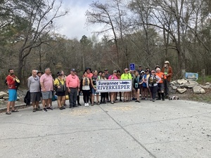 [Banners at Troupville Boat Ramp, 2026:03:07 09:27:12, 30.8513417, -83.3471833 --Gretchen Quarterman for WWALS]