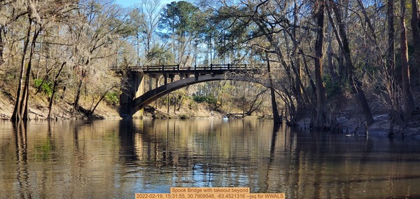 [Spook Bridge with takeout beyond, 2022-02-19, 15:31:55, 30.7909548, -83.4521316 --jsq for WWALS]