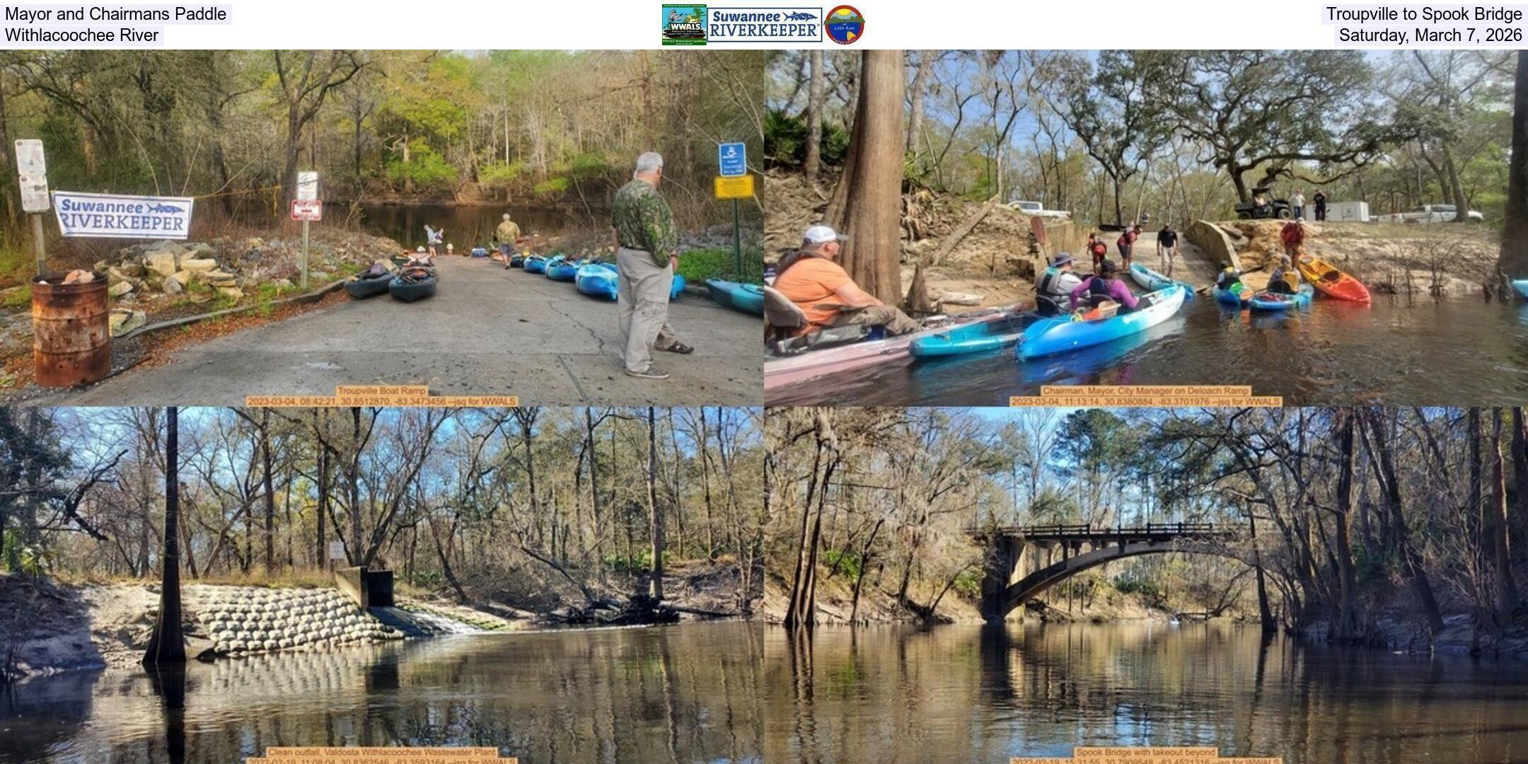 Mayor and Chairmans Paddle, Troupville to Spook Bridge, Withlacoochee River, Saturday, March 7, 2026