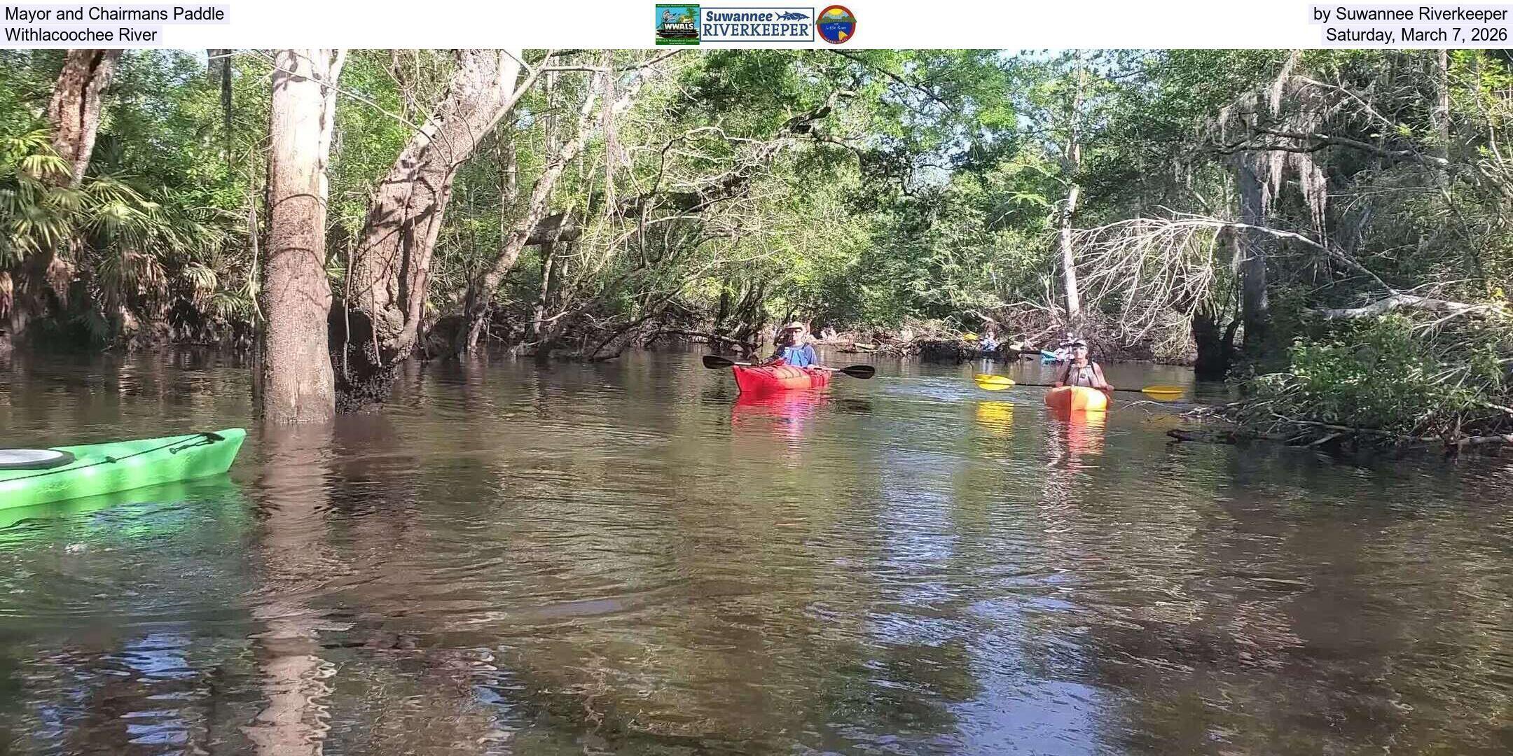 Mayor and Chairmans Paddle by Suwannee Riverkeeper, Withlacoochee River, Saturday, March 7, 2026
