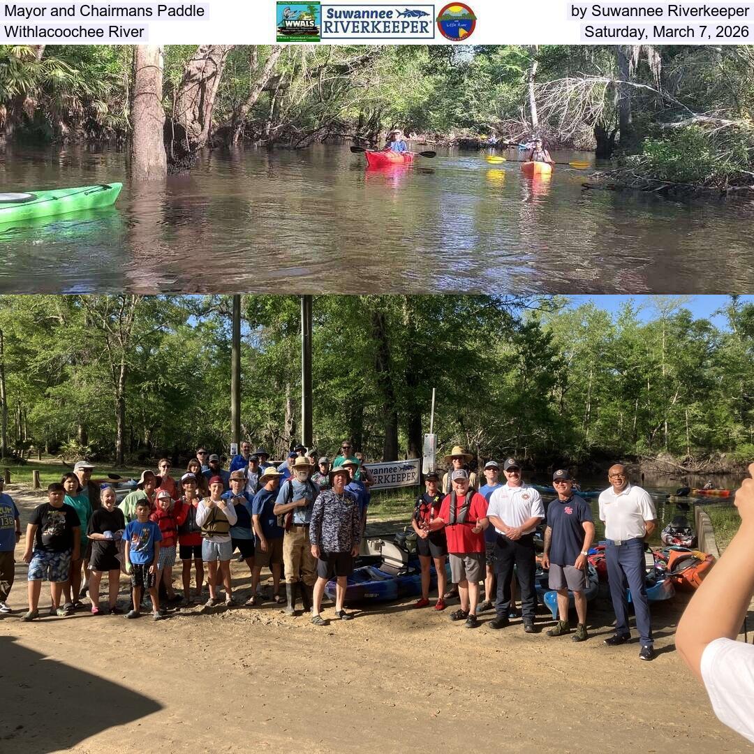 Mayor and Chairmans Paddle by Suwannee Riverkeeper, Withlacoochee River, Saturday, March 7, 2026