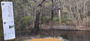 [WLRWT signs at Troupville Boat Ramp, Little River, 2026:03:06 08:55:48, 30.8513071, -83.3472860 --jsq for WWALS]